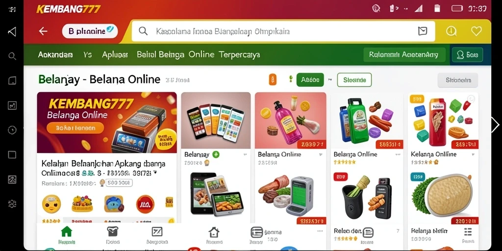 Tampilan antarmuka aplikasi KEMBANG777 yang user-friendly dan menarik.