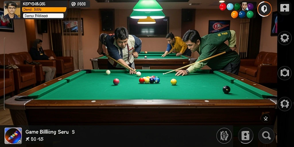 Tampilan antarmuka utama KEPO66 dengan fitur billiard yang menarik.