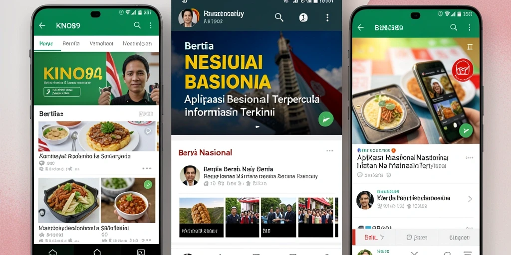 Antarmuka KNO89 menampilkan berita nasional terbaru dengan jelas dan informatif.