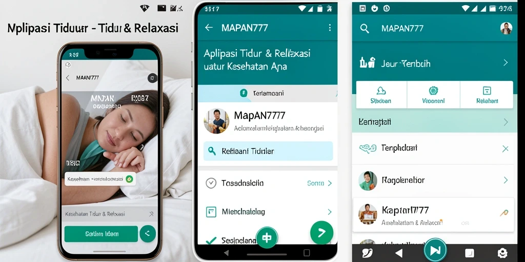 Tampilan antarmuka aplikasi MAPAN777 untuk relaksasi dan meditasi.