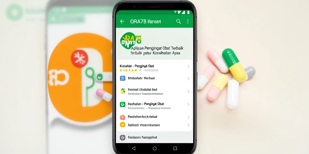Tampilan antarmuka <strong>ORA78</strong> yang memudahkan pengingat obat.