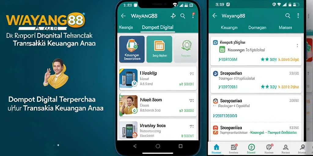 Antarmuka aplikasi WAYANG88 yang user-friendly untuk Dompet Digital.